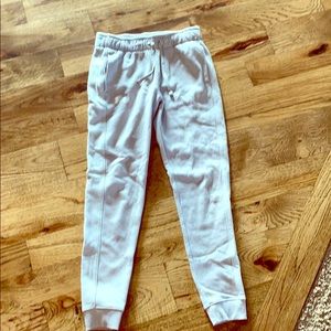 Girls Under Armour Light grey joggers Size medium